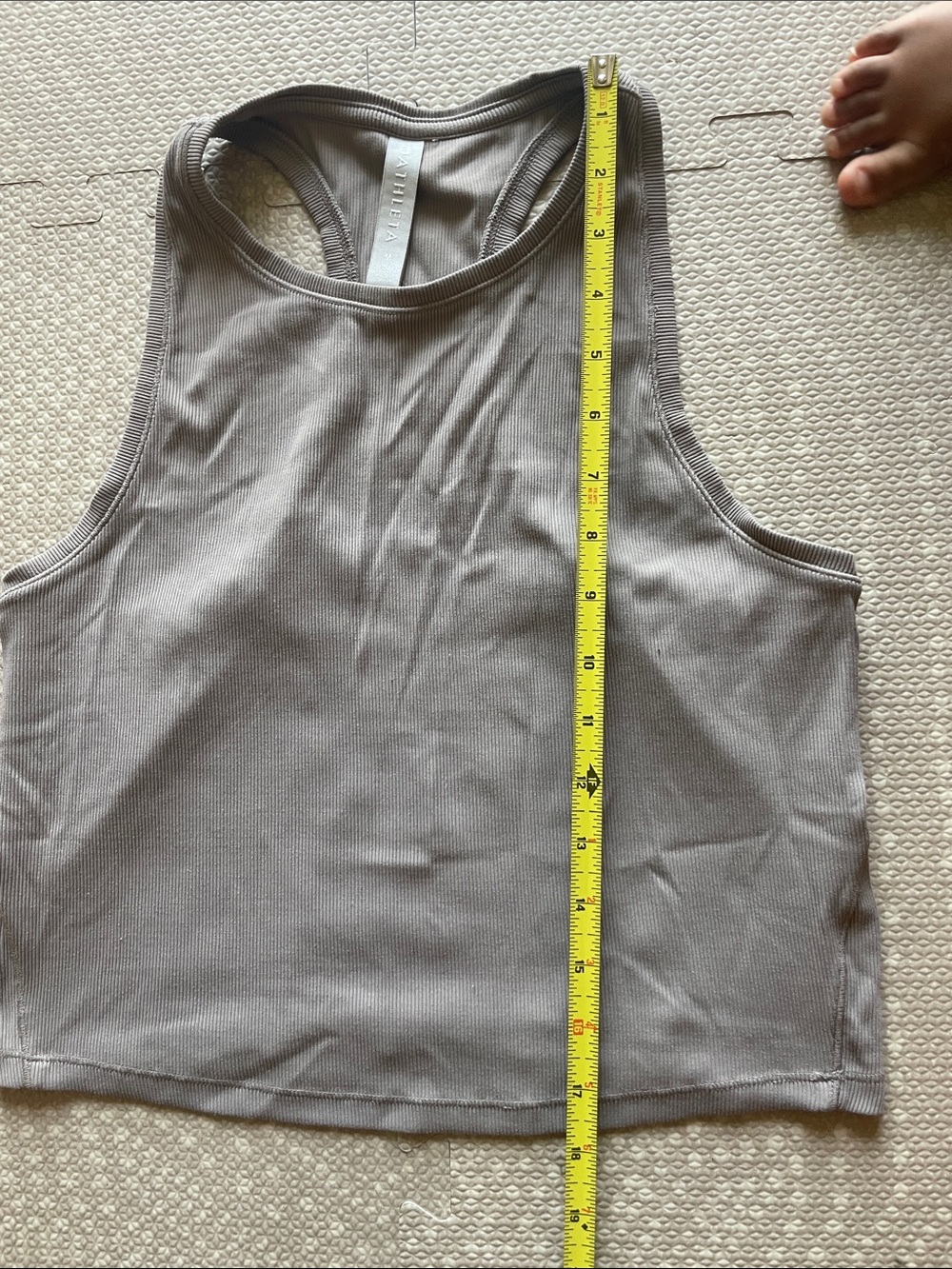 Athleta Brown Ribbed Racerback Crop Tank - Picture 3 of 6